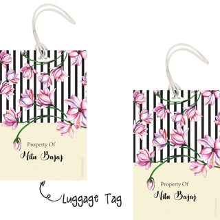 Luggage Tag - Pink Tulip - Pack of 2 Tags - PREPAID ONLY