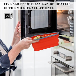 Slice & Store: Pizza Storage Container with 5 Serving Trays