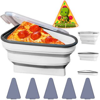 Slice & Store: Pizza Storage Container with 5 Serving Trays