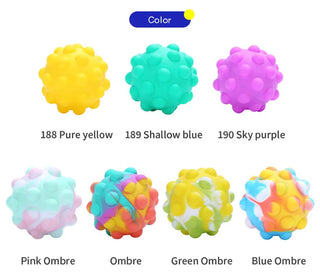 1 pc Pop Stress Balls Fidget Toys, 3D Silicone Squeeze Bubbles Balls, Stress Relief Sensory Fidget Toys