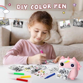 Kid-Friendly Unicorn-Theme Instant Capture and Print Camera