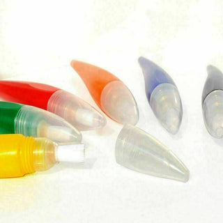 6pc Squeezable Paint Brush Set: Mess-Free Painting on the Go