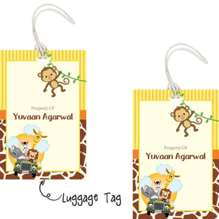 Luggage Tags - Safari Animals - Pack of 2 Tags - PREPAID ONLY