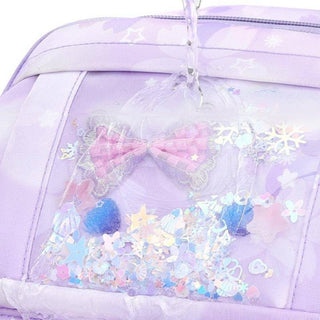 Flower Design Backpack for School Kids with Multiple Zip Pockets