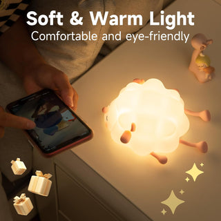 Cute Sheep Design Silicon Night Lamp