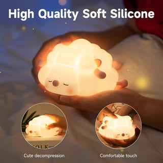 Cute Sheep Design Silicon Night Lamp