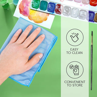 Silicone Painting Mat with Brush Holder for Kids Mess Free for Crafts