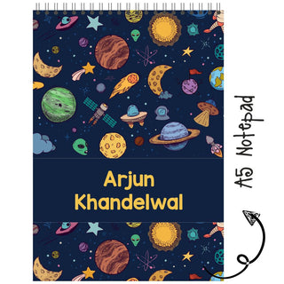 Personalised Notepad - Space Pattern - (PREPAID ORDER)