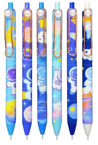 Space-Themed Gel Pens (Pack of 6)