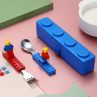 Building Blocks Spoon and Fork Set