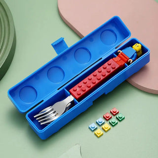 Building Blocks Spoon and Fork Set