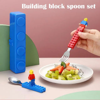 Building Blocks Spoon and Fork Set