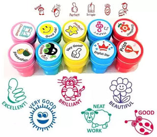 10pcs Unique Cartoon Design Graphic Stamp (Random Design)