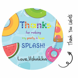 Round Thank You Label - Summer Fruits (24 Pcs) (PREPAID ONLY)