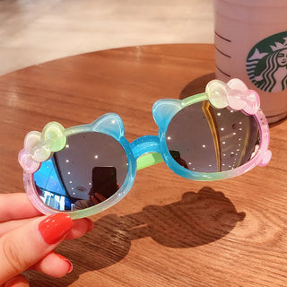 Cute Bow Design UV400 Sunglass for Kids 1pc (Random Color)