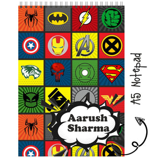 Personalized Notepad - Superhero - (PREPAID ORDER)