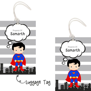 Luggage Tags - Superman - Pack of 2 Tags - PREPAID ONLY