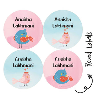 Round Water Proof Label - Sweet Birds (70 Pcs) (PREPAID ONLY)