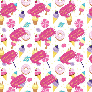 Personalised Wrapping Paper - Sweet Treats  (10pcs) (PREPAID ONLY)