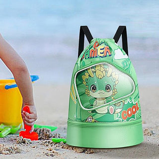 Animal-Themed Kids' Swimming Bag with Shoe Pocket