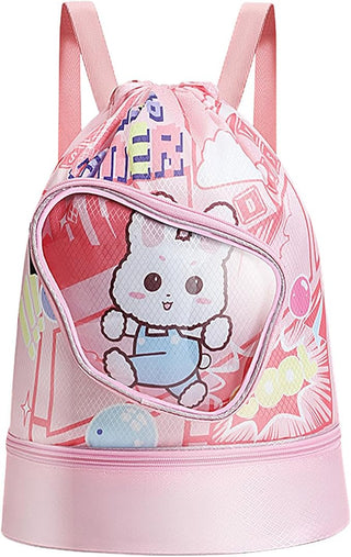 Animal-Themed Kids' Swimming Bag with Shoe Pocket