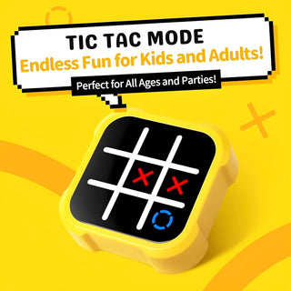 4-in-1 Electronic Tic Tac Toe & Memory Game – Portable Handheld Puzzle Console