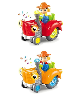 Electric Tractor with Flashing Lights for Kids