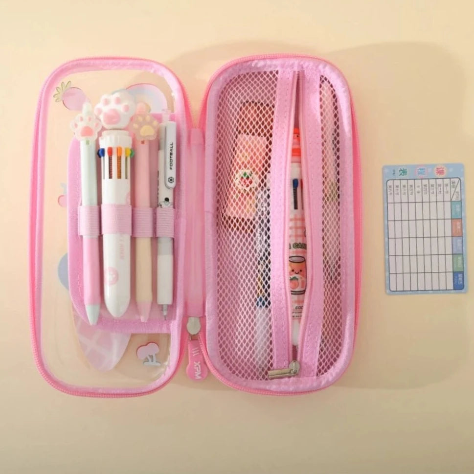 Back to School Supplies Under $1 Lzobxe Pencil Case Pencil Pouch Transparent  Large Capacity Visible Pencil Case, Minimalist Student Stationery Bag Pencil  Box Office Supplies - Walmart.com