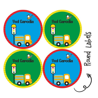 Round Waterproof label - Transport (70 Pcs) (PREPAID ONLY)