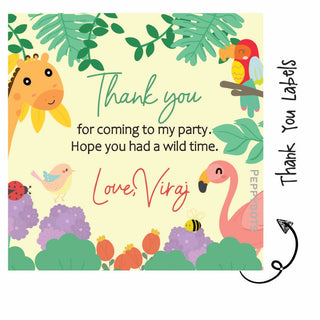 Thank you Labels - Tropical Animals (24pcs) (PREPAID ONLY)