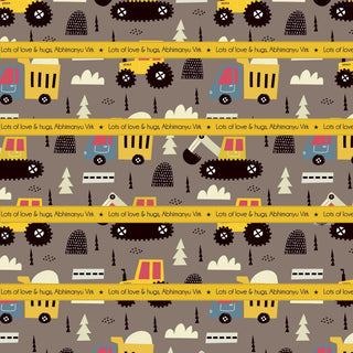 Personalised Wrapping Paper - Trucks  (10pcs) (PREPAID ONLY)