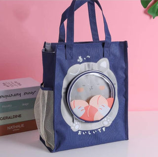 Cute Hand Carry Children's Tutorial Bag Super Large Capacity (Round Zip)