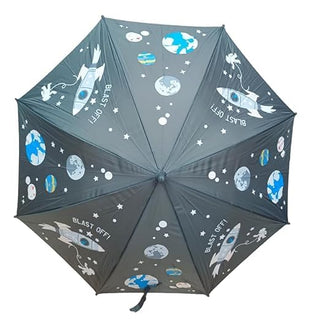 Magical Color-Changing Umbrella for Kids: Grey Space (Design May Vary)