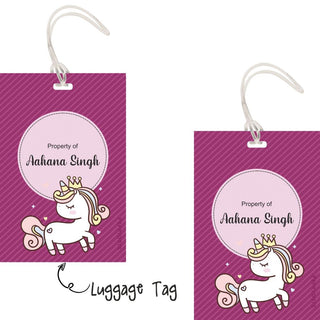 Luggage Tags - Unicorn 2 - Pack of 2 Tags - PREPAID ONLY