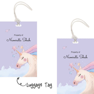 Luggage Tags - Unicorn - Pack of 2 Tags - PREPAID ONLY