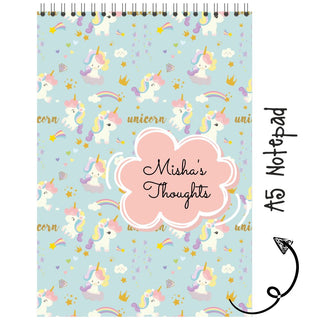 Personalised Notepad - Unicorn on Clouds- (PREPAID ORDER)