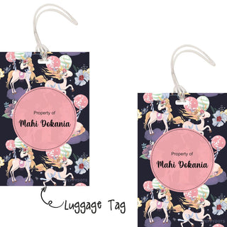 Luggage Tags - Unicorn Pattern - Pack of 2 Tags - PREPAID ONLY