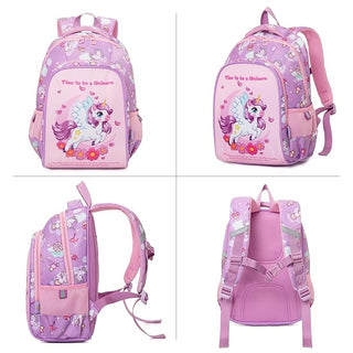 Unicorn Design Backpack for Kids (Purple)