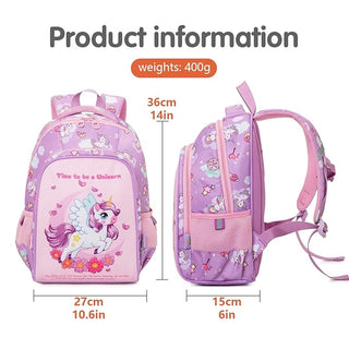 Unicorn Design Backpack for Kids (Purple)