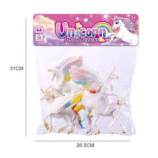 4pc Unicorn Pegasus Toy Set