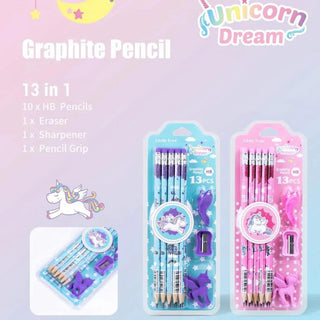 Unicorn Dream 13-in-1 HB Graphite Pencil Set (Random)