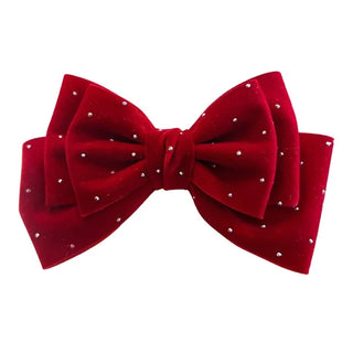 Velvet Bow Design Alligator Hair Clip (1pcs)