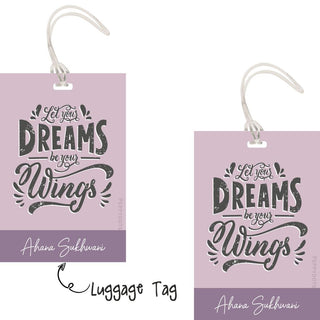 Luggage Tag - Wings to Dream - Pack of 2 Tags - PREPAID ONLY