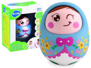 Cartoon Face Baby Wobbling Doll Toy for Infants