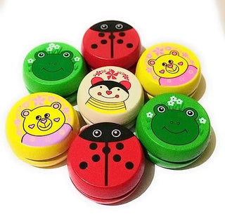 Cartoon Theme Wooden Yoyo Toy for Kids (1 Pc)