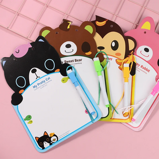 Animal Design Write and Wipe Board for Kids (1pc)