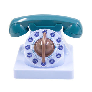 Antique Telephone -Shaped Dial Timer: Compact, Portable, and Easy-to-Use with Audible Alert