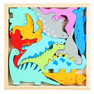 Wooden Educational Matching Stacking Baby Puzzle Board Toy Gift