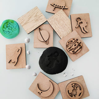 Space Theme Play Dough Stamp Set of 9