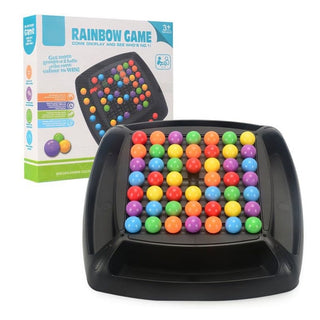 Rainbow Bead Game for Kids Puzzle Magic Chess Board Game Rainbow Ball Matching Game (outer Box slightly damage )